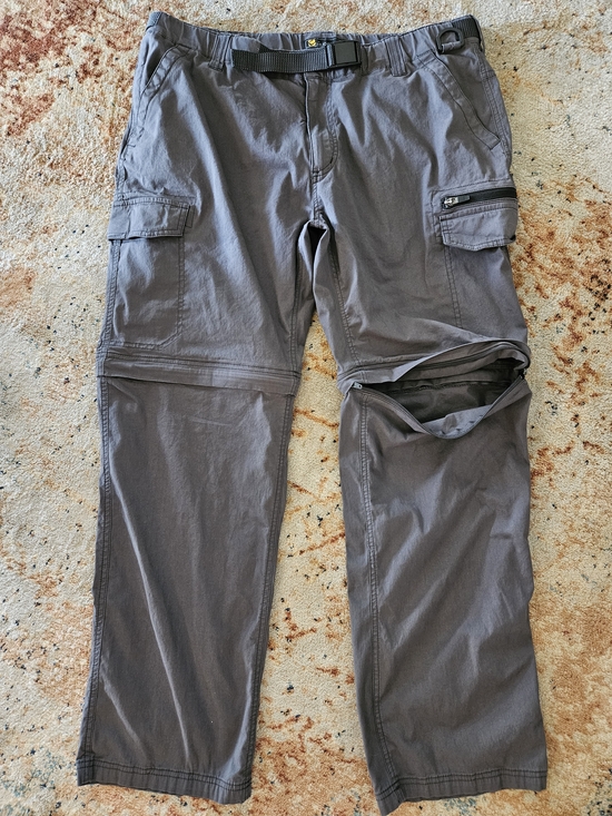 Bc Clothing Other - BC Clothing Co. Gray Convertible Zip-Off Hiking Pants w/ Belt Cotton XL x 32